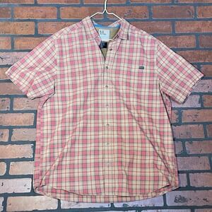 5.11 Tactical Men's Large Plaid Short Sleeve Button Up Shirt Mesh Breathable